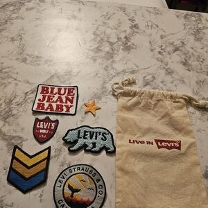 Lot of  LEVI Sew  On Patches & BAG... All Part Of LEVI PROMOTION SET.. NEW